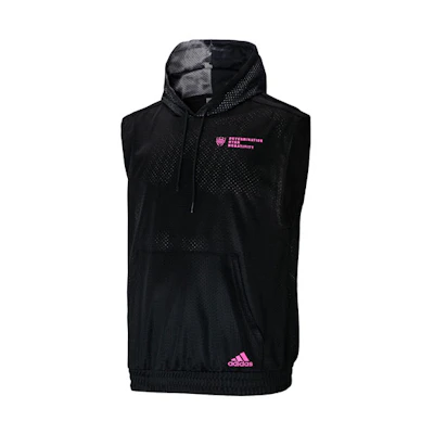 adidas DM SS Shooter Black Sleeveless Basketball Hoodie HE1608