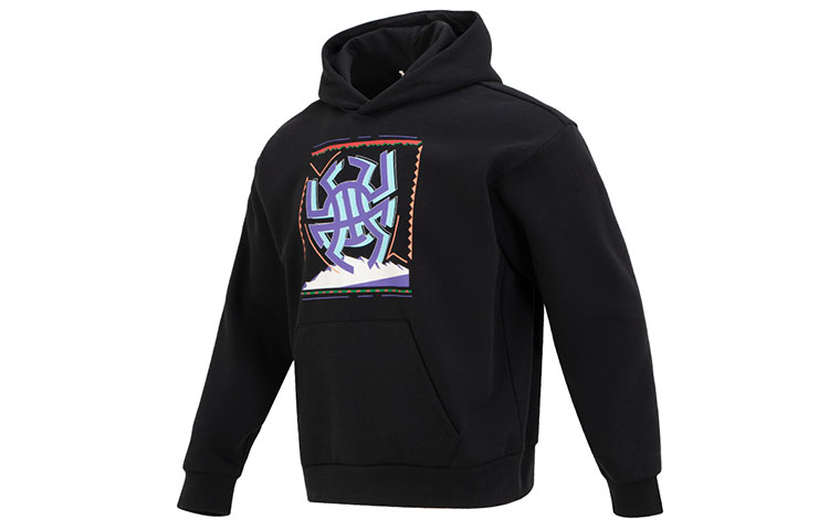 adidas Don Gfx Hoody Loose-Fit Geometric Print Hoodie Black IB9396