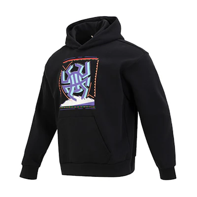 adidas Don Gfx Hoody Loose-Fit Geometric Print Hoodie Black IB9396