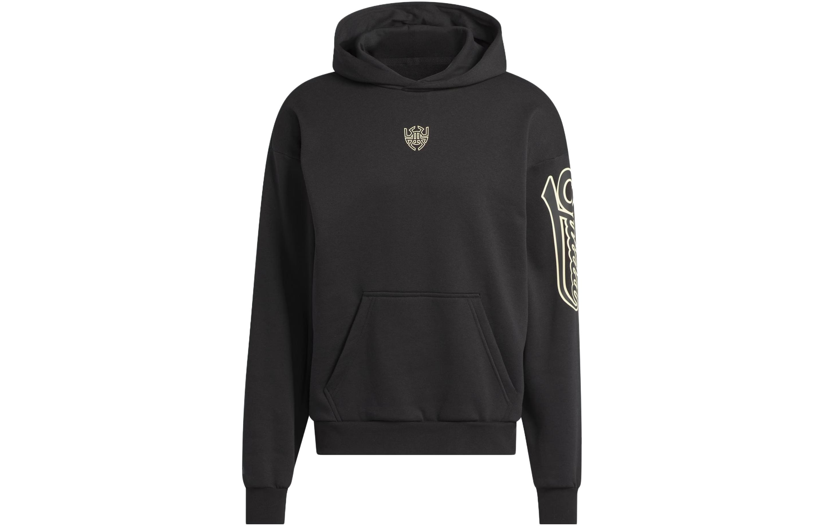 adidas DON Select Hoodie Basketball Graphic Print Black Pullover IJ0273