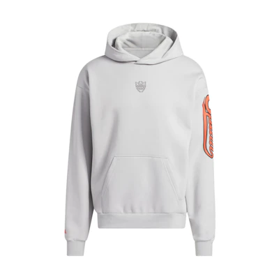 adidas DON Select Letter Print Loose Hoodie Light Grey IJ0274