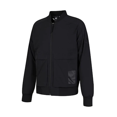 adidas Double Pocket Zip-Up Slim Fit Jacket - Black EH3750