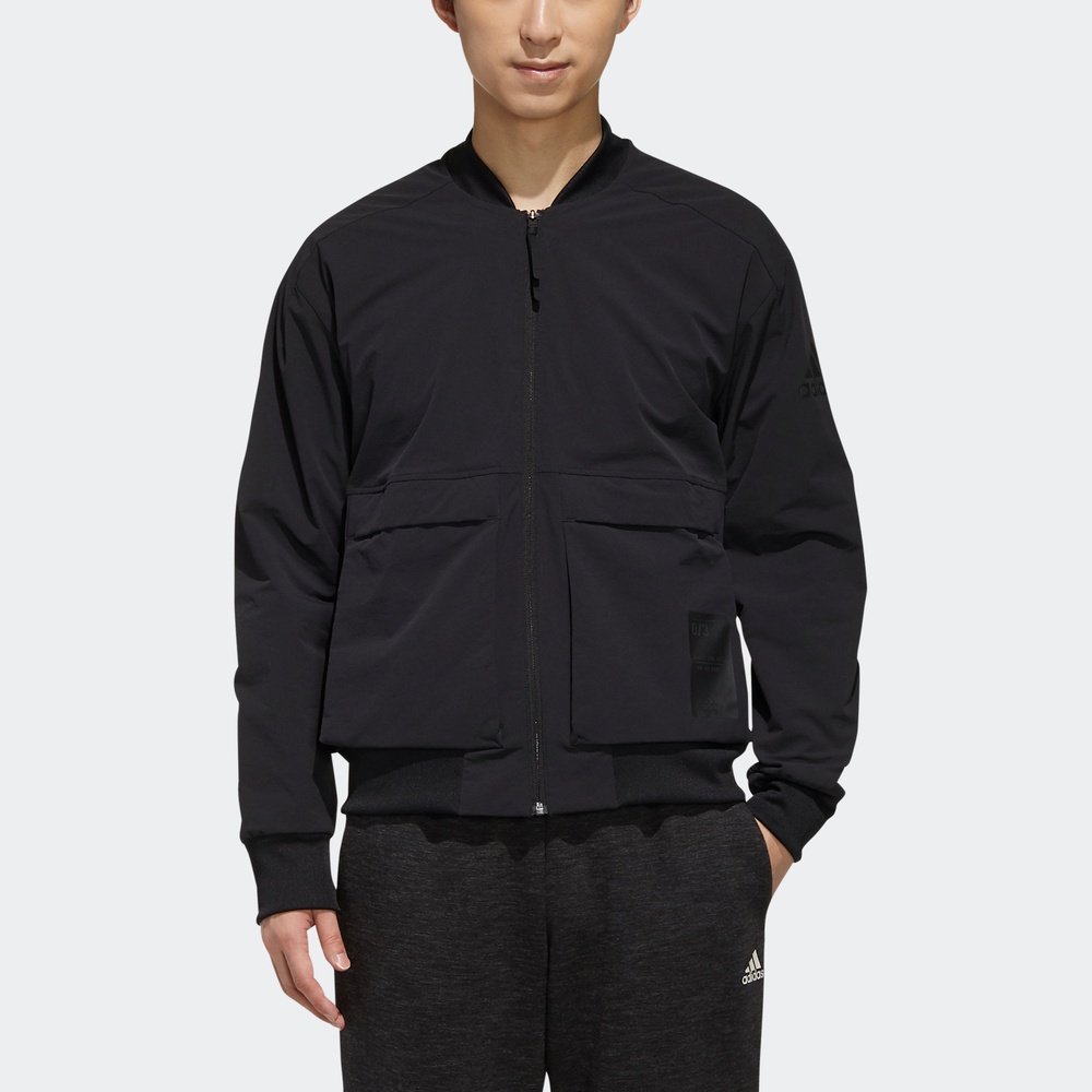 adidas Double Pocket Zip-Up Slim Fit Jacket - Black EH3750 圖 4