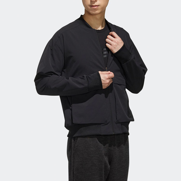 adidas Double Pocket Zip-Up Slim Fit Jacket - Black EH3750 圖 6