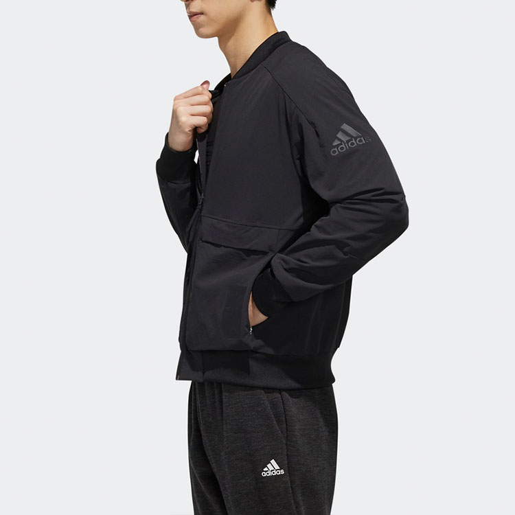adidas Double Pocket Zip-Up Slim Fit Jacket - Black EH3750 圖 7