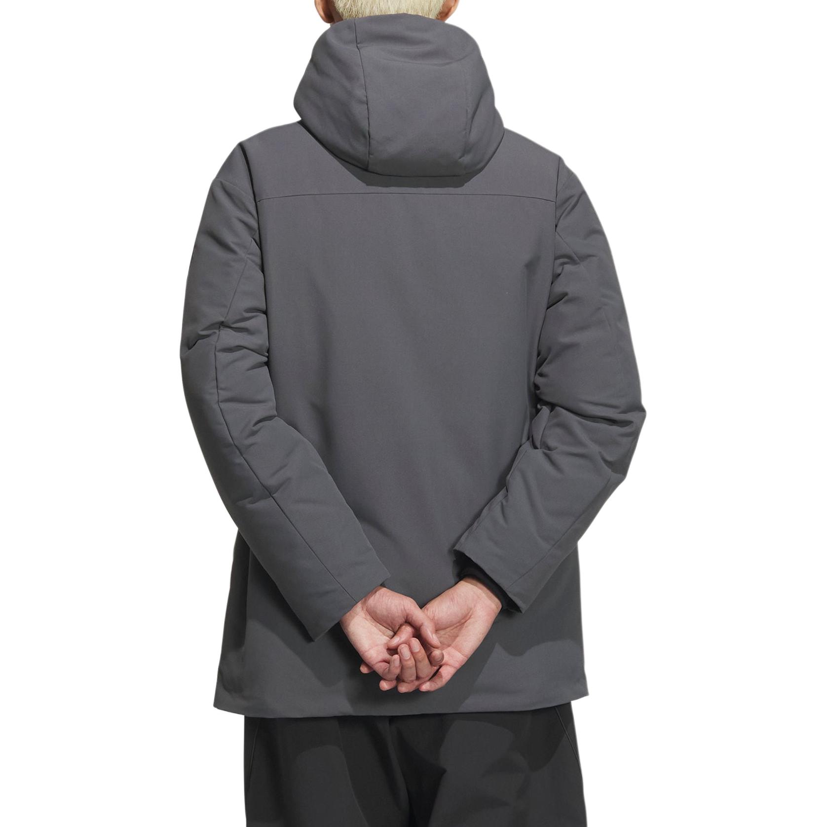 Shop adidas Down Parka Unisex Abu Tua Jaket Hangat Nyaman Berinsulasi JM9146