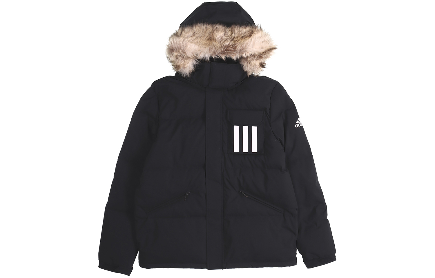 adidas Down Puffa 3-Stripes Winter Black Puffer Jacket DT7917