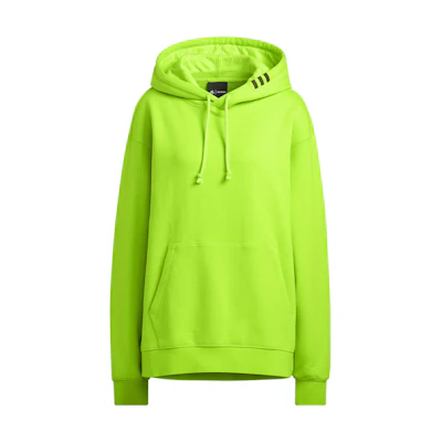 adidas Drawstring Pullover Hoodie Green Unisex - Relaxed Fit HK2840