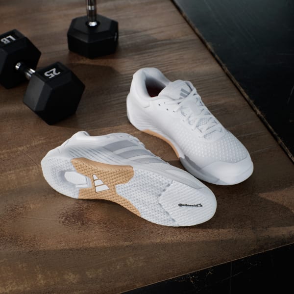 Shop adidas Drop Set 4 訓練鞋 雲白/銀灰/雲白 JR4672