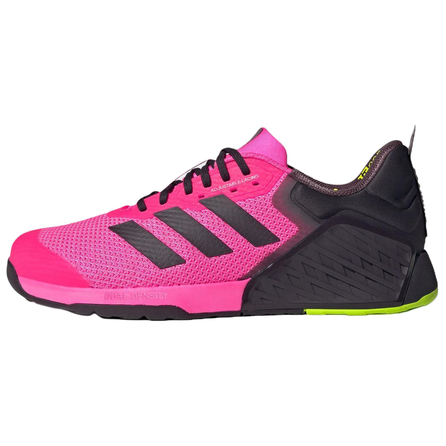 adidas DROPSET 3 Training Shoes Pink/Black Low-Top Non-Slip Breathable . JI2074