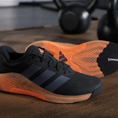 Adidas Dropset 4核心黑/極光灰/明亮橘運動訓練鞋 JR4677 5