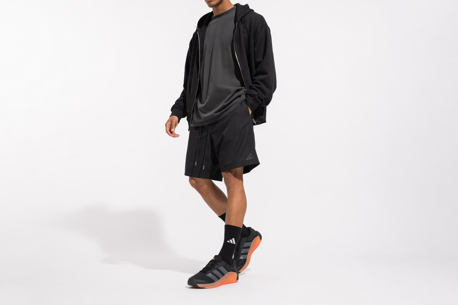 Order Adidas Dropset 4核心黑/極光灰/明亮橘運動訓練鞋 JR4677