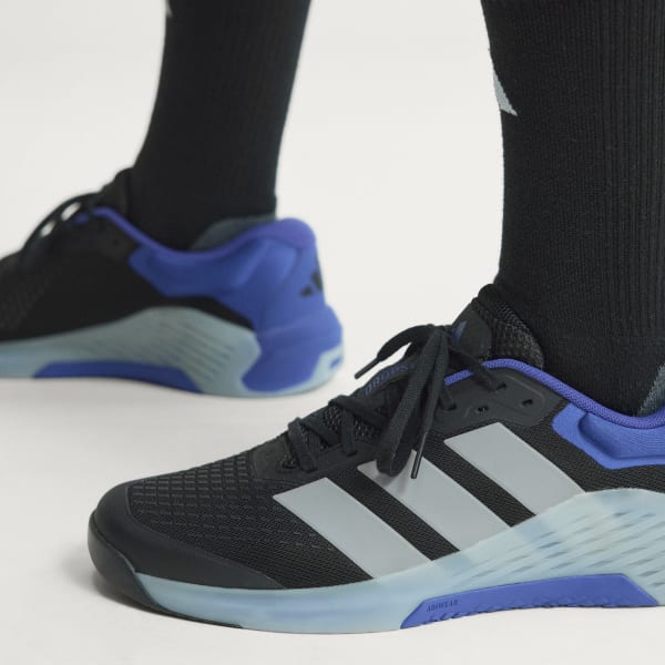 Sizing adidas Dropset 4 Kasut Latihan Hitam/Halo Perak/Ungu Tulin KJ6610