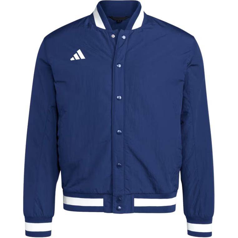 adidas Dugout Casual Baseball Jacket Navy Blue Unisex IS9784