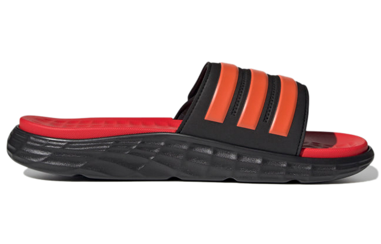 Order アディダスのデュラモSLスライド(黒/ソーラーレッド) FY8787