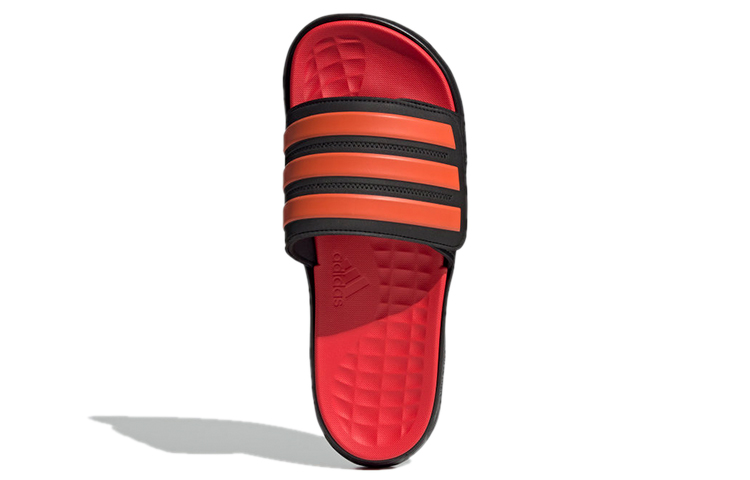 Purchase アディダスのデュラモSLスライド(黒/ソーラーレッド) FY8787