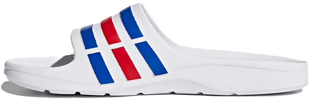 adidas Duramo Slides 'White Blue Red' U43664 Buy adidas Duramo Slides 'White Blue Red' U43664