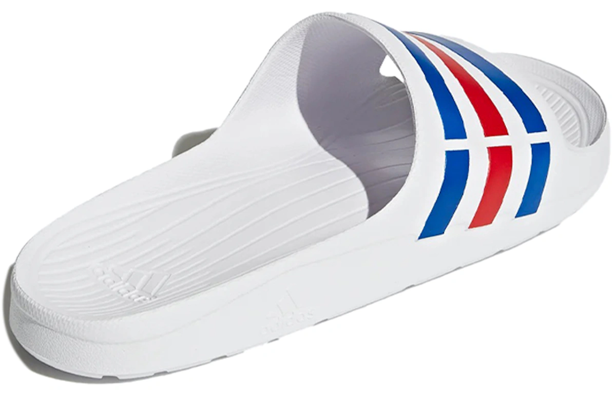 adidas Duramo Slides 'White Blue Red'