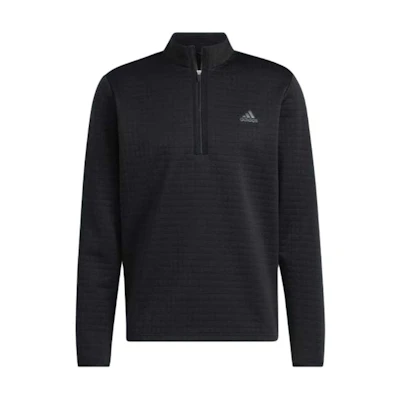 adidas DWR 1/4 Zip Pullover Black Sweatshirt with Logo Print Design HM8280