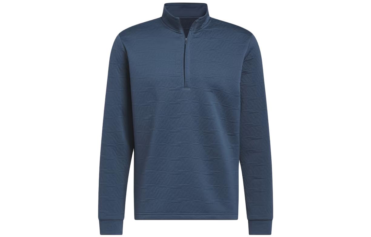 adidas Dwr Quarter-Zip Sweatshirt Night Navy Pullover with Logo Design HZ0434