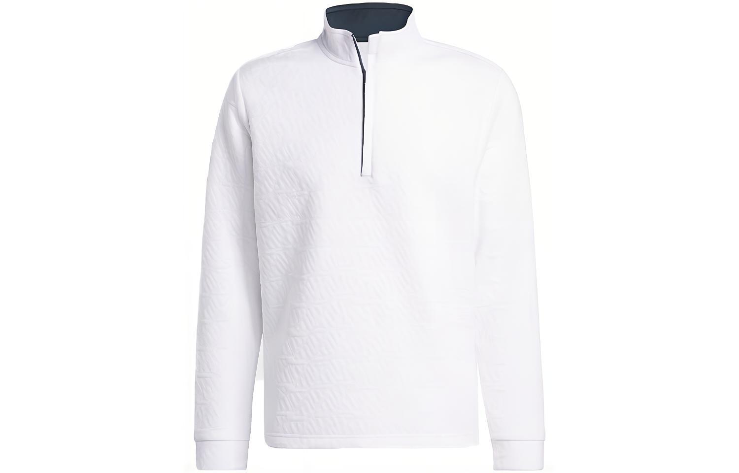 adidas DWR Quarter-Zip Sweatshirt White Sweatshirt with Minimal Logo IB2596