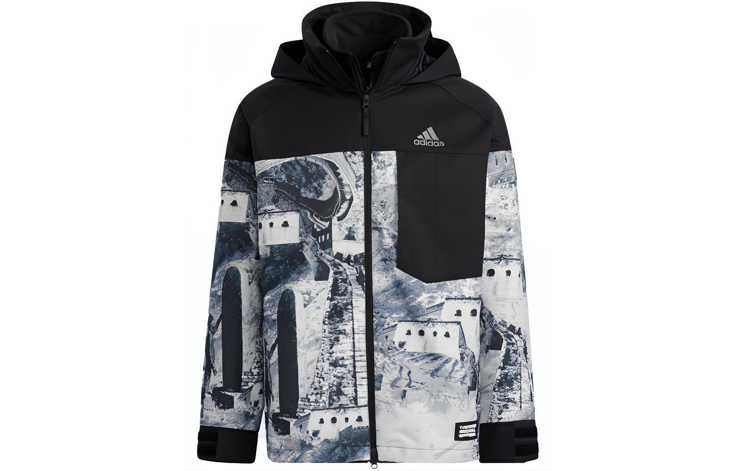 adidas DWR Zip Hoodie 3-in-1 Multi-Pocket Jacket Black Unisex Couple Style H23107