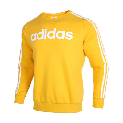 adidas E 3-Stripes Logo Fleece Crewneck Sweatshirt Yellow ( Casual Wear) GD5387