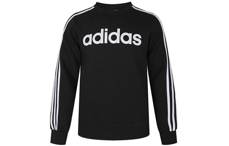 adidas E 3S Crew FL Fleece Pullover Sweatshirt Winter Japan Edition Black DQ3084-JAPAN