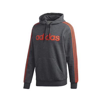 adidas E 3S PO FL Grey Pullover Hoodie Sportswear FM6051
