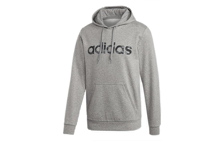adidas E Camo Lin Pullover Hoodie Sweatshirt Gray EI9728
