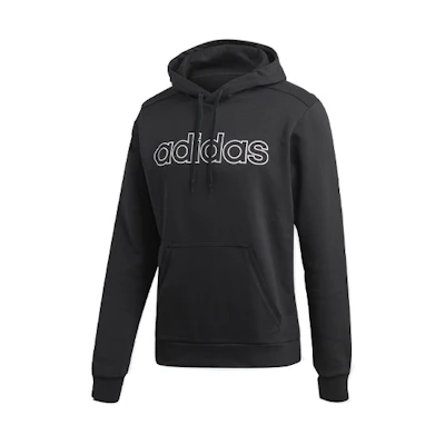 adidas E COM PO Black Hoodie Pullover Sweatshirt Sportswear DU0362