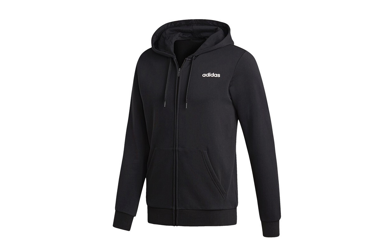 adidas E LIN FZ FT Casual Knit Jacket Black DQ3103