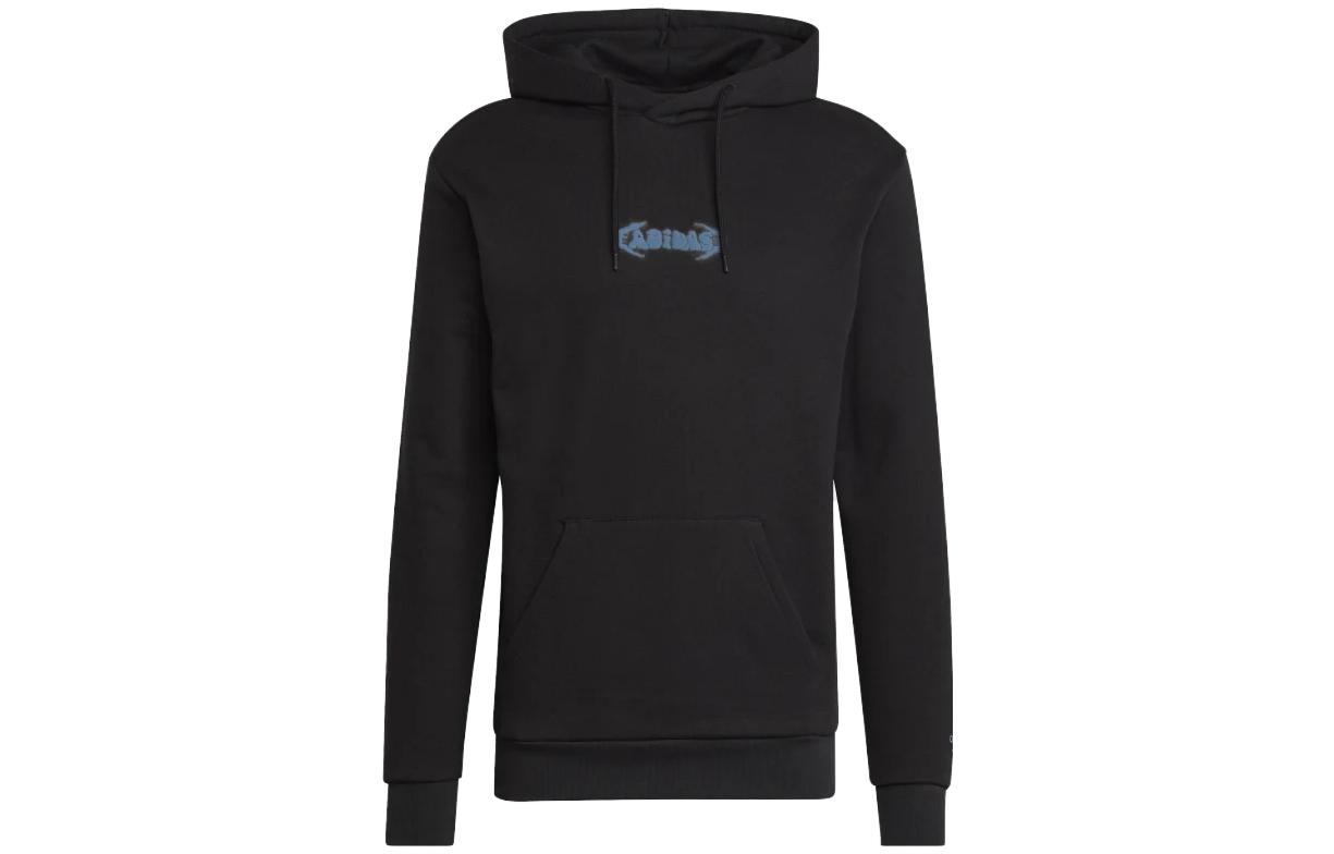 adidas Egaron Solid Print Lace-Up Hoodie Black HL9243