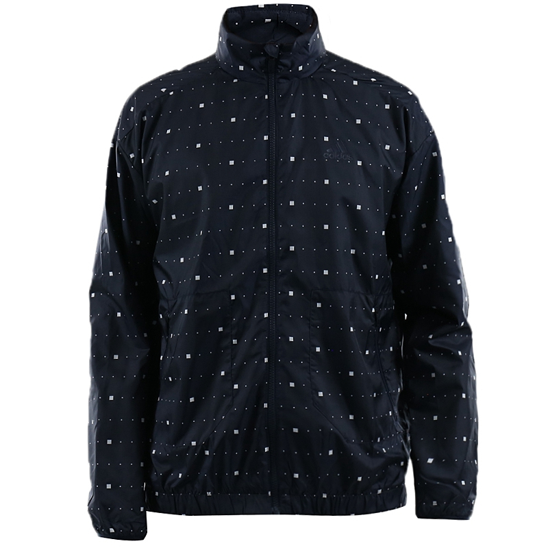 adidas EI WB GEN AOP Navy Blue Casual Sports Long-Sleeve Jacket DM5248