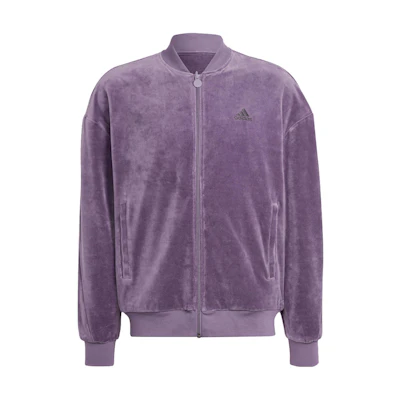 adidas Embossed Reversible Purple Logo Jacket Long Sleeve Outerwear HY1284