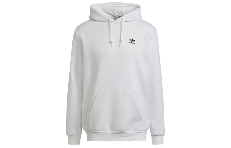 adidas Embroidered Logo Pullover Hoodie White H34649