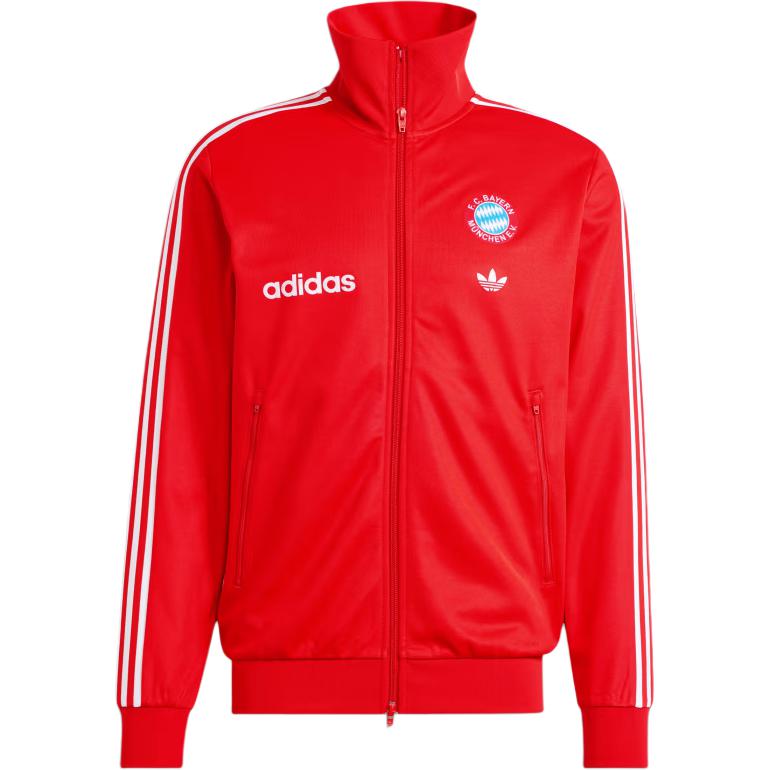 adidas Embroidered Logo Red Striped Track Jacket Retro Style IS0340