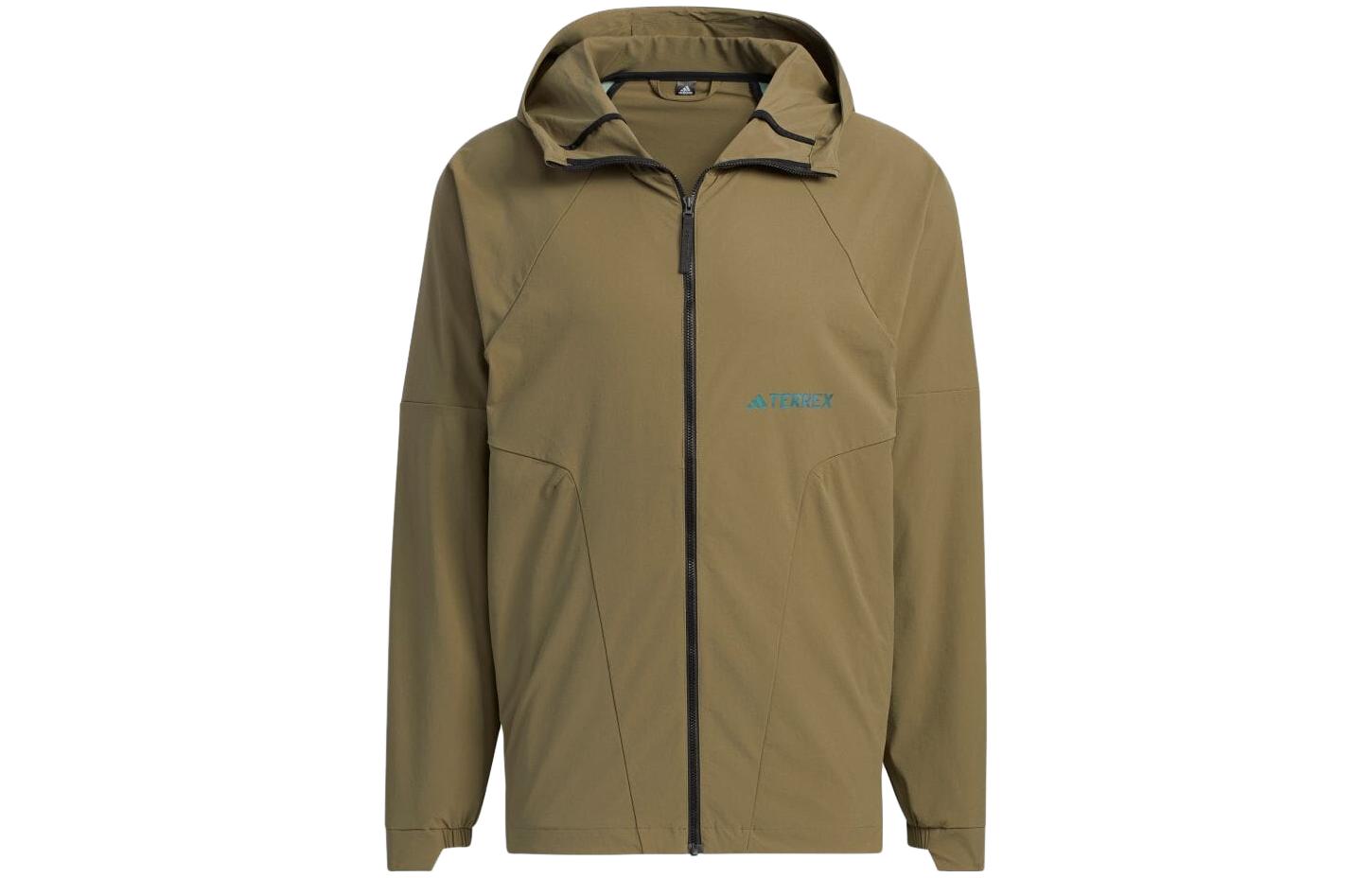 adidas Embroidered Logo Zip Hoodie Jacket Brown Unisex Japan Edition IC1968-JAPAN