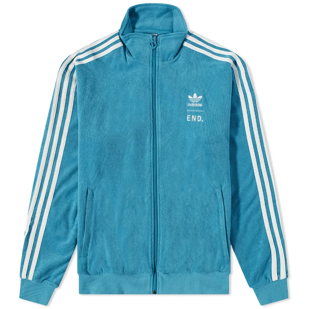 adidas END Trefoil Logo Embroidered Jacket Light Blue HA0819