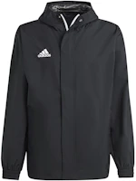 adidas Entrada 22 Black Football Training Hoodie Jacket with Logo IK4010 adidas Entrada 22 Black Football Training Hoodie Jacket with Logo IK4010