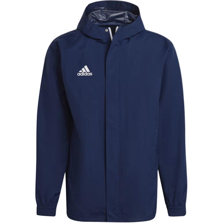 adidas Entrada 22 Full-Zip Hoodie Jacket Navy Blue Long Sleeve H57472