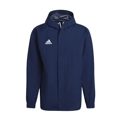 adidas Entrada 22 Full-Zip Hoodie Jacket Navy Blue Long Sleeve H57472