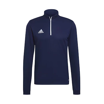adidas Entrada 22 Navy 1/2 Zip Training Top Pullover with Logo Print HB5327