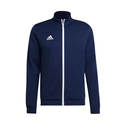 adidas Entrada 22 Navy Track Top Full-Zip Jacket with Logo Print H57523