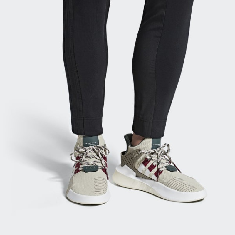 Sizing 阿迪达斯 EQT 篮球ADV '清棕 真皮白 学院酒红' F33854