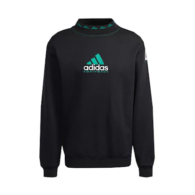 adidas EQT Logo Embroidered Crewneck Sweatshirt Black - HG8096