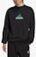 Lookbook アディダス EQT ロゴ刺繍 クルーネック スウェットシャツ ブラック HG8096