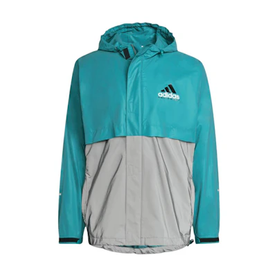 adidas EQT Retro Reflective Logo Green Windbreaker Hoodie Jacket Fashion JC8228