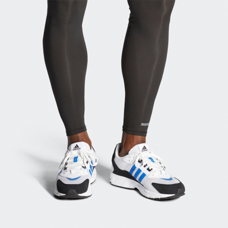 Sizing adidas EQT SN 輕便舒適 拼色運動慢跑鞋 男女款 白黑藍