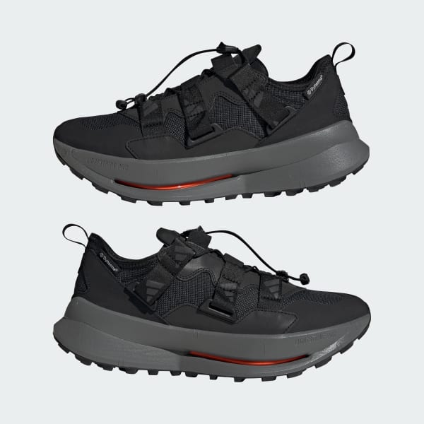 Sizing Adidas Equipment Agravic XTR Trail Sepatu Core Black/Iron Metallic/Solar Orange JR0835